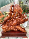 Đồng Hồ Cá Chép Hóa Rồng Gỗ Hương Việt  Cao 100 Ngang 80 Sâu 35 (cm)