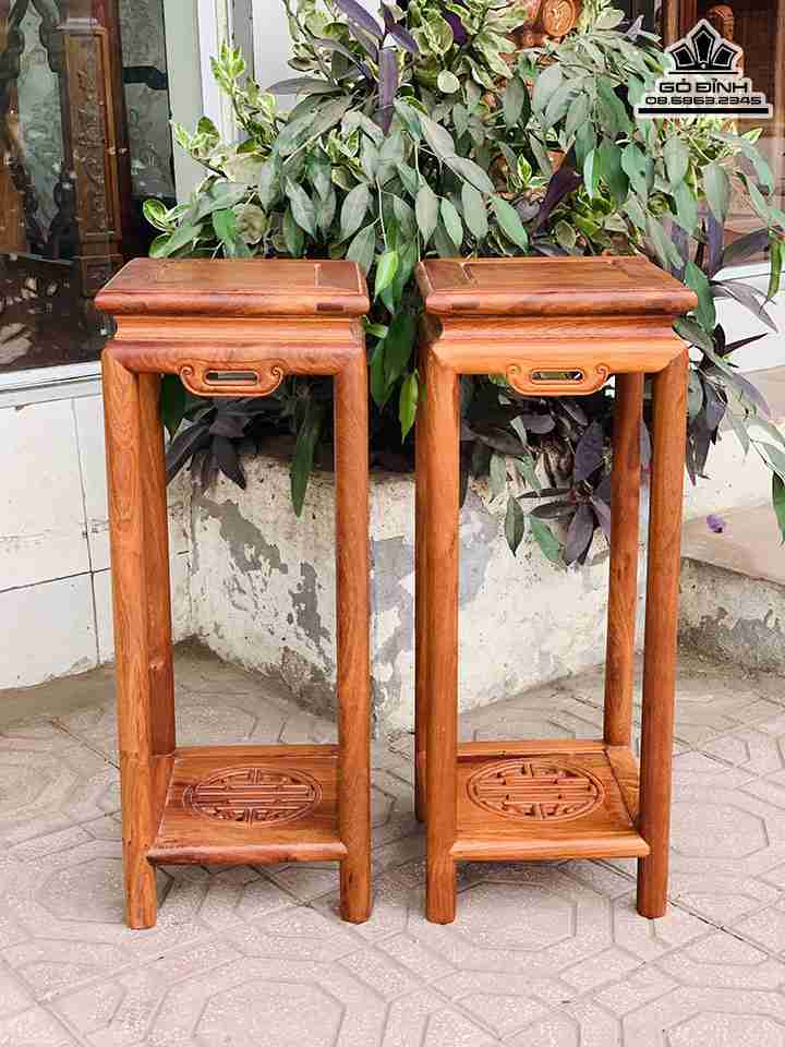 Cặp Đôn Gỗ Hương Việt  Cao 60 Ngan 25 Sâu 25 (cm)