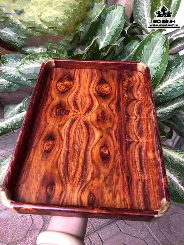 Khay Trà Gỗ Sưa  Ngang 31 Rộng 23 Cao 3 (cm)