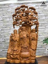 Tượng Tam Đa Phúc Lộc Thọ Gỗ Ngọc Am  Cao 83 Ngang 46 Sâu 18 (cm)