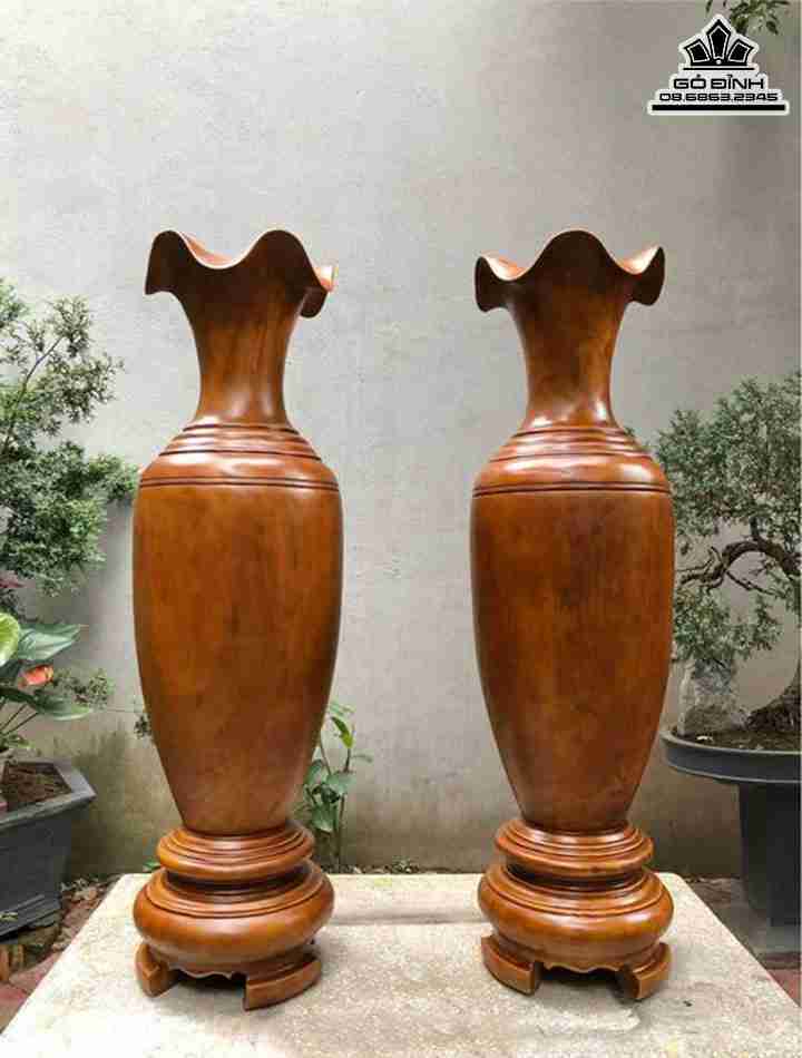 Lục Bình Gỗ Long Não  Cao 120 Đường Kính 33 (cm)