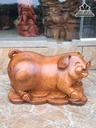 Tượng Heo Phú Quý Gỗ Hương  Cao 20 Ngang 33 Sâu 18 (cm)