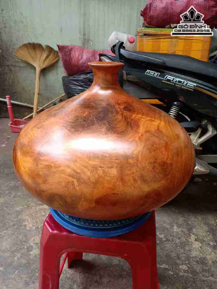 Chum Phú Quý Gỗ Gõ Đỏ ( Cate)  Đường Kính 44 Cao 31 (cm)