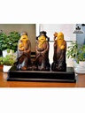 Tượng Tam Đa Phúc Lộc Thọ Gỗ Bách Xanh  Cao 51 Ngang 18 Sâu 15 (cm)
