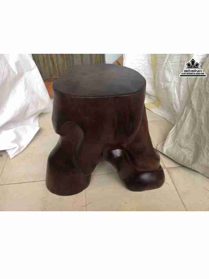 Đôn Gỗ Nguyên Khối Gỗ Lim Đá Gia Lai  Cao 47 Ngang 56 Sâu 32 Mặt 32-31 (cm)