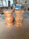Cặp Đôn Trụ Nguyên Khối Gỗ Du Sam  Đường Kính 19 Cao 36 (cm)