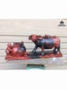 Tượng Trâu Phú Quý Gỗ Trắc  Cao 22 Ngang 55 Sâu 18 (cm)