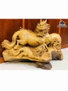 Tượng Long Mã Gỗ Pơ Mu  Cao 73 Ngang 100 Sâu 45 (cm)