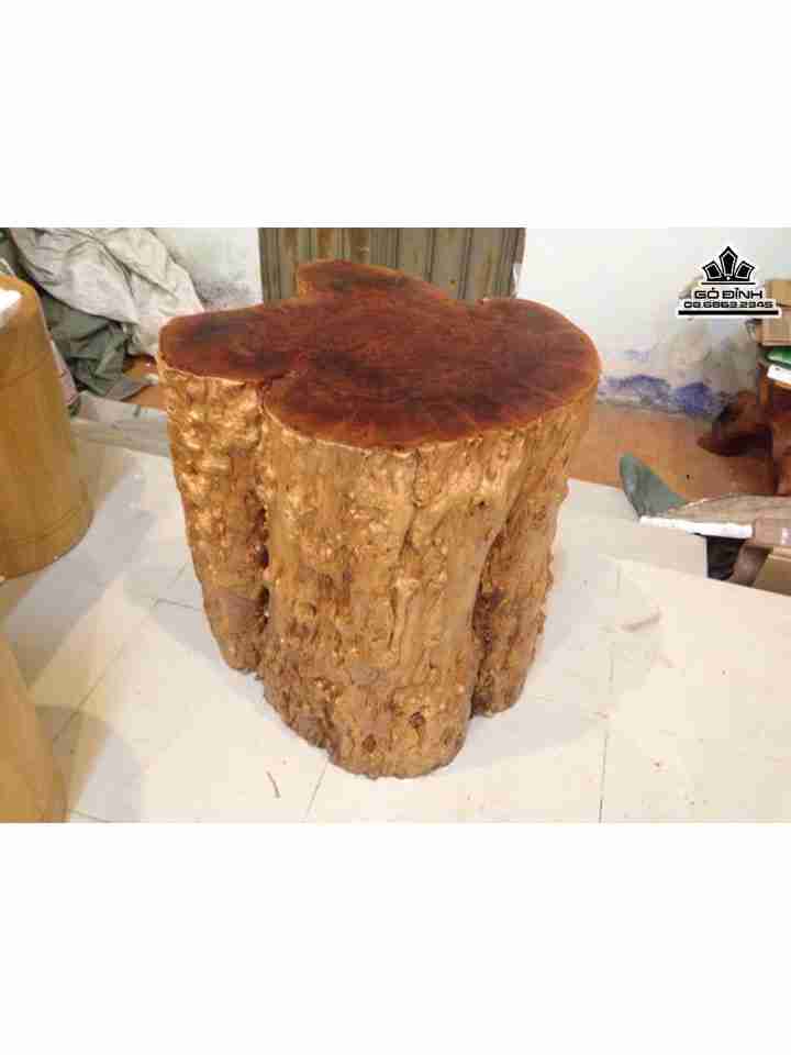 Đôn Gỗ Nguyên Khối Gỗ Nu Kháo  Cao 58 Mặt 53-51 (cm)