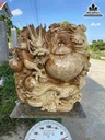 Tượng Nhất Long Nguyên Khối Gỗ Nu Nghiến  Cao 54 Ngang 48 Sâu 22 (cm)