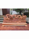 Tượng Nhất Long Quấn Đao Gỗ Hương Việt  Cao 41 Ngang 85 Sâu 14 (cm)