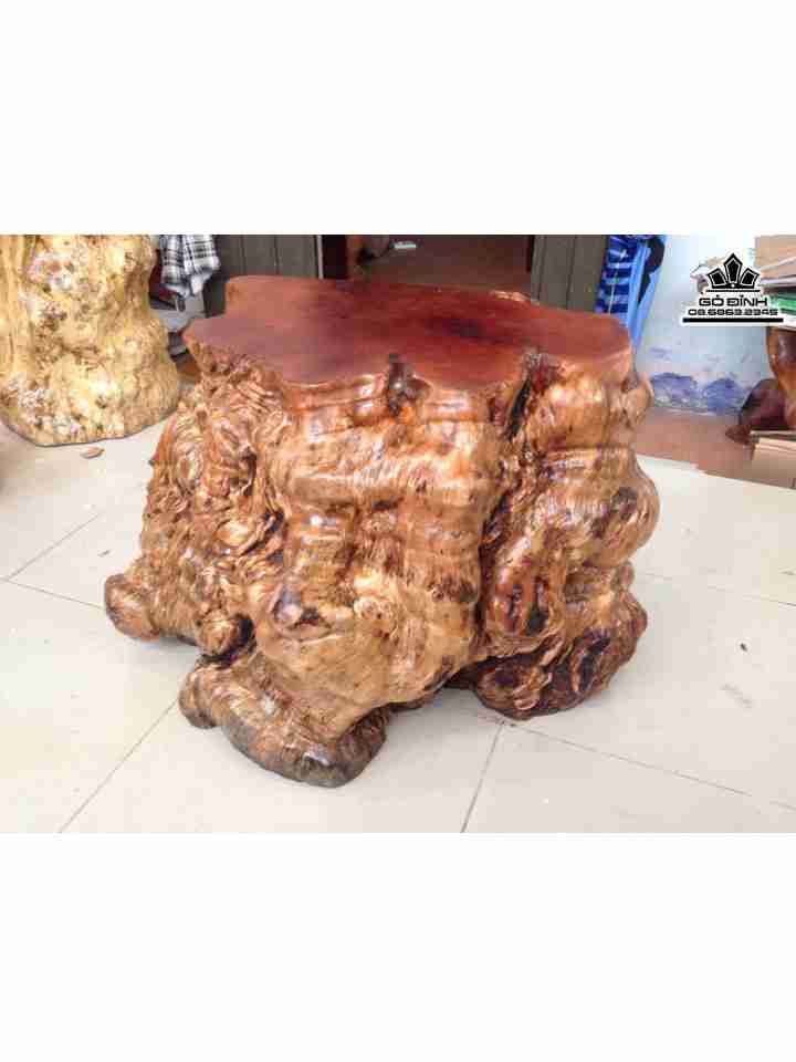 Đôn Gỗ Nguyên Khối Gỗ Nu Gõ  Cao 44 Ngang 70 Sâu 50 Mặt 56-40 (cm)