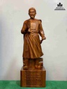 Tượng Trần Quốc Tuấn (Trần Hưng Đạo) Gỗ Ngọc Am  Cao 60 Ngang 18.5 Sâu 15.5 (cm)