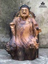 Tượng Thần Tài Gỗ Bách Xanh  Cao 51 Ngang 33 Sâu 21 (cm)