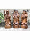 Tượng Tam Đa Phúc Lộc Thọ Gỗ Bách Xanh  Cao 50 Sâu 15 Ngang 19 (cm)