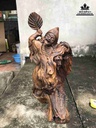 Tượng Tế Công Gỗ Lũa Bách Xanh  Cao 60 Ngang 27 Sâu 27 (cm)