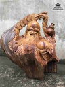 Tượng Ông Thọ Gỗ Bách Xanh  Cao 46 Ngang 41 Sâu 19 (cm)