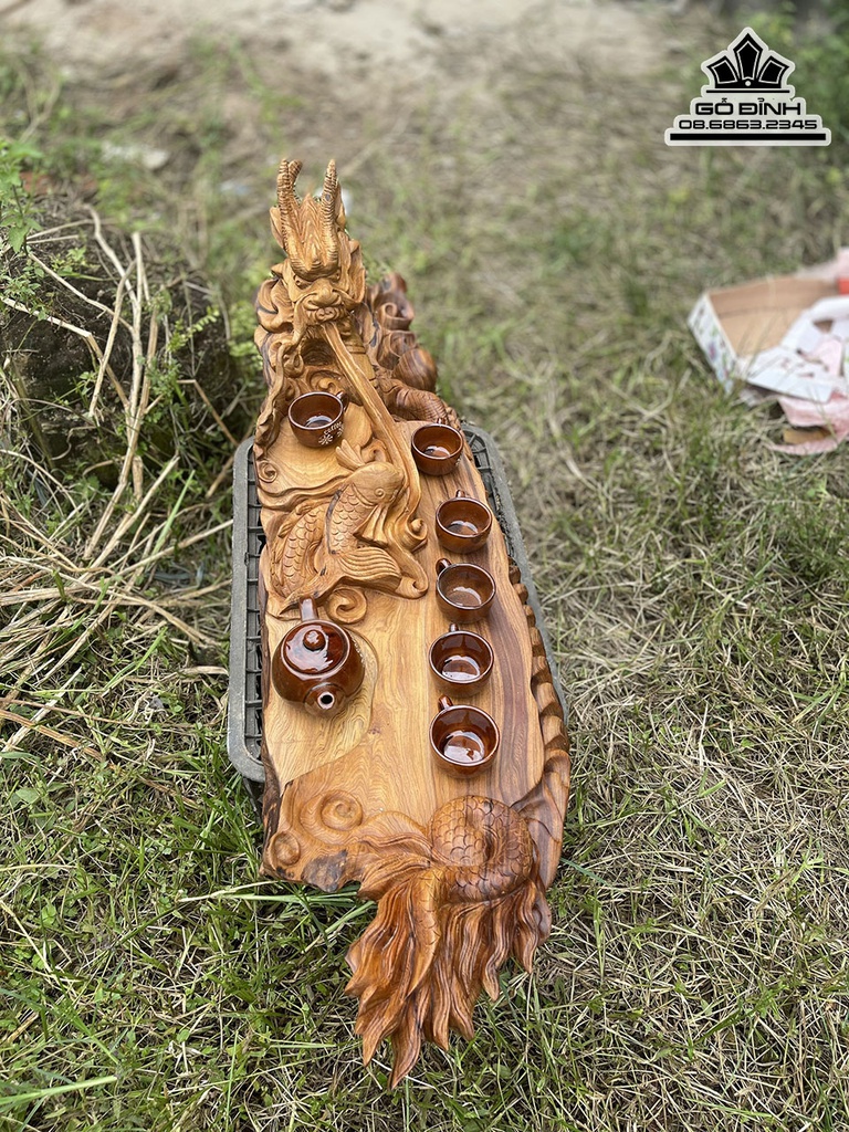 Khay Trà Gỗ Ngọc Am Cao 31 Dài 100 Rộng 30 (cm)