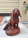 Tượng Chó Gỗ Cẩm Cao 30 Ngang 35 Sâu 25 (cm)