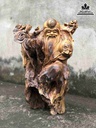 Tượng Ông Thọ Gỗ Bách Xanh  Cao 39 Ngang 29 Sâu 19 (cm)