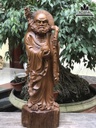 Tượng Đạt Ma Sư Tổ Giáo Hóa Gỗ Bách Xanh Cao 91 Ngang 30 Sâu 25 (cm)