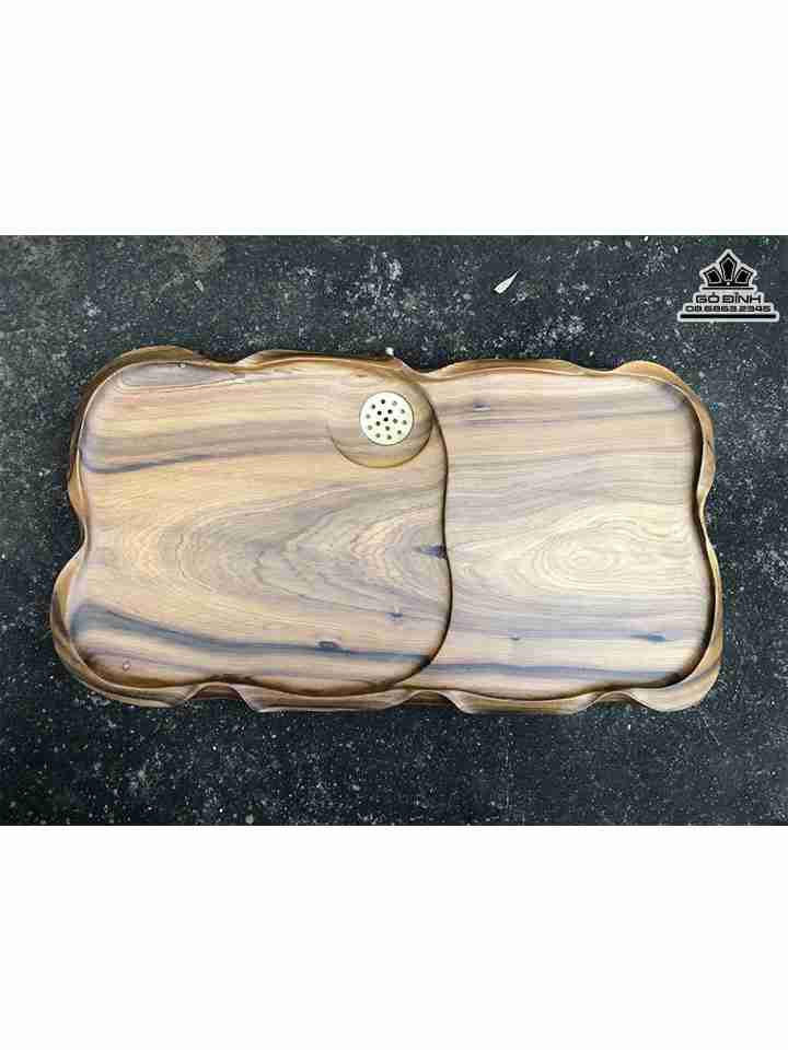 Khay Trà Gỗ Bách Xanh  Ngang 48 Rộng 27 Dày 6 (cm)