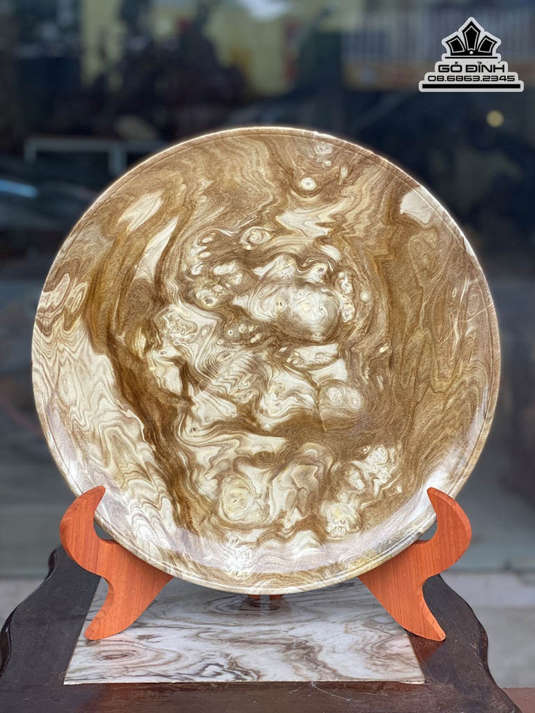 Đĩa Gỗ Nu Nghiến Cao  Đường Kính 35.5 Dày 3.5 (cm)