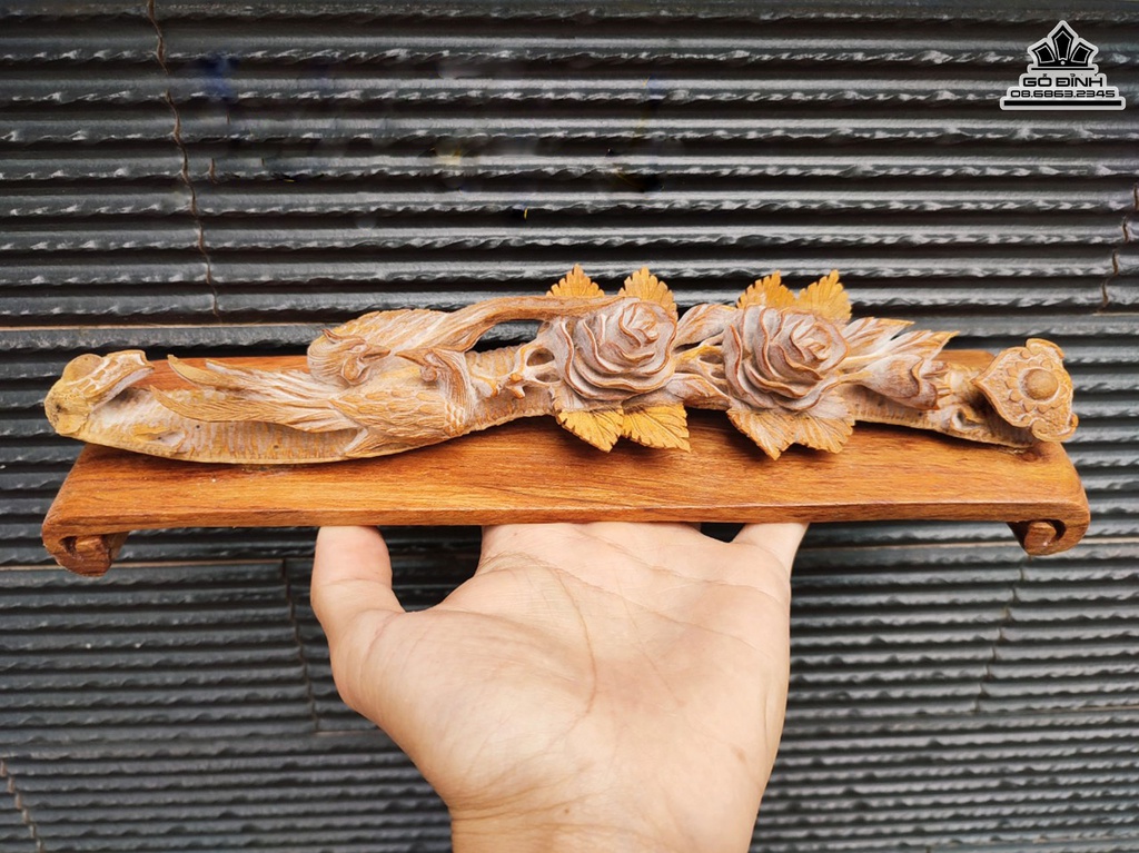 Cầu Như ý Gỗ Hoàng Đàn Cao 7 Ngang 30 Sâu 6 (cm)