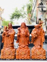 Tượng Phúc Lộc Thọ (Tam Đa) Gỗ Hương Đá Cao 80 Ngang 31 Sâu 27 (cm)