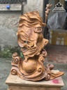Tượng Đạt Ma Sư Tổ Xuất Quyền Gỗ Ngọc Am Cao 55 Ngang 48 Sâu 20 (cm)