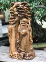 Tượng Ông Thọ Gỗ Bách Xanh Cao 76 Ngang 40 Sâu 25 (cm)
