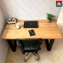 Bàn Làm Việc Gỗ Ash Ghép Cao 75 Dài 120 Rộng 60 Mặt Dày 4 (cm)