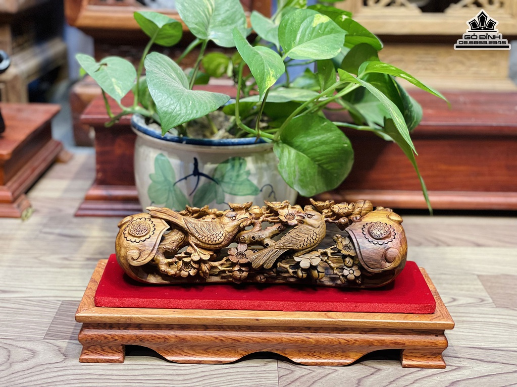 Cầu Như Ý Gỗ Sưa  Cao 30 Ngang 10 Sâu 9 (cm)