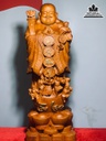 Tượng Di Lặc Gỗ Hương Cao 81 Ngang 30 Sâu 25 (cm)