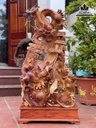 Tượng Cá Chép Hóa Rồng Gỗ Hương Việt Cả Kỷ Cao 117 Rộng 57 Sâu 35 (cm)