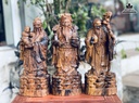 Tượng Phúc Lộc Thọ (TamĐa) Gỗ Cẩm Lai Nguyên Khối Cao 30 Ngang 10 Sâu 10 (cm)