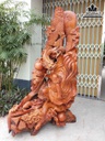 Tượng Đạt Ma Hàng Long Gỗ Hương Việt Cao 185 Ngang 110 Sâu 50 (cm)