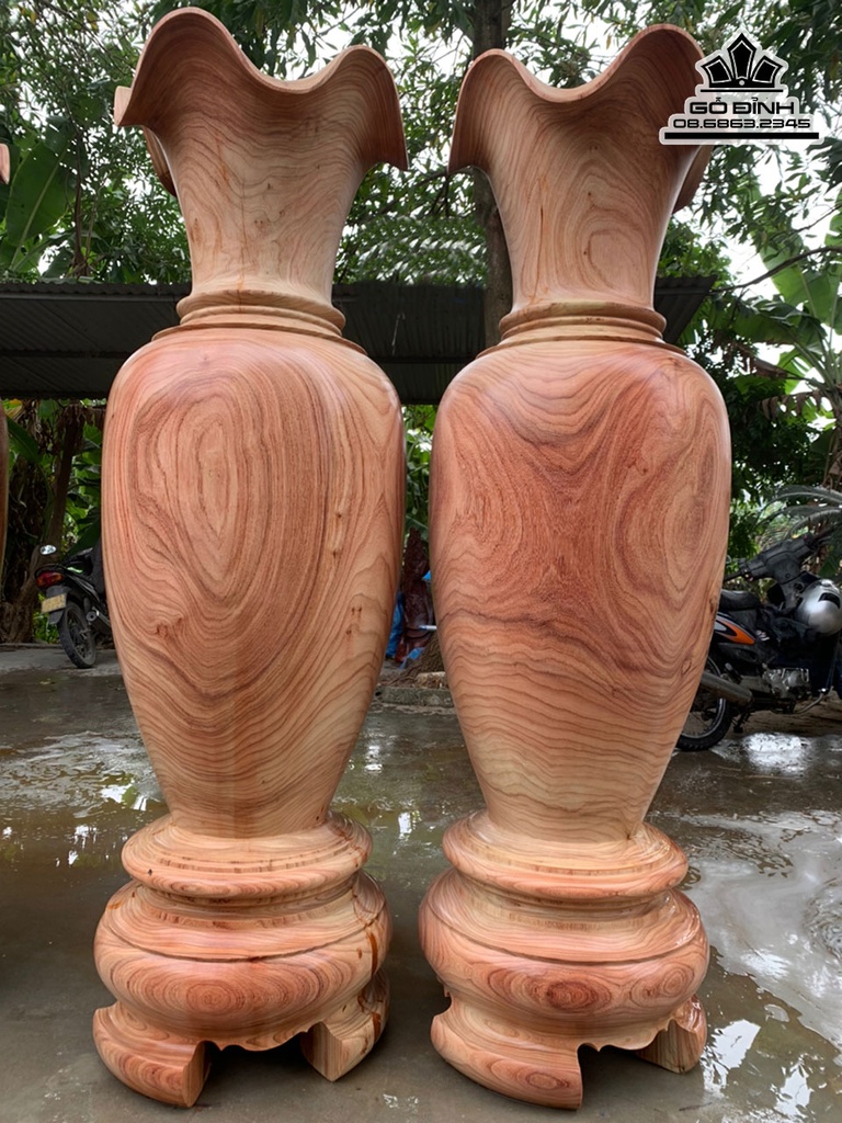 Cặp Lục Bình Gỗ Hương Cao 180 Đường Kính 56 (cm)