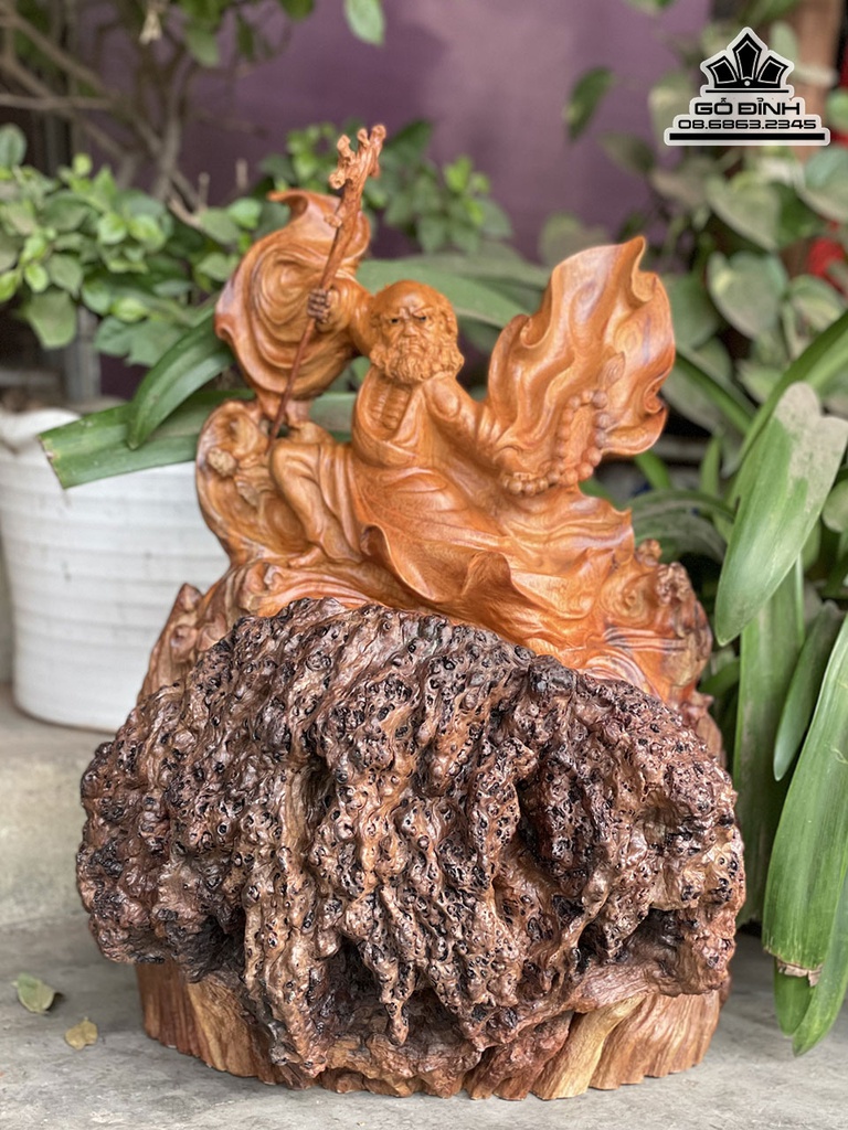 Tượng Gà Trống Gỗ Trắc Cao 121 Ngangg 65 Sâu 38 (cm)