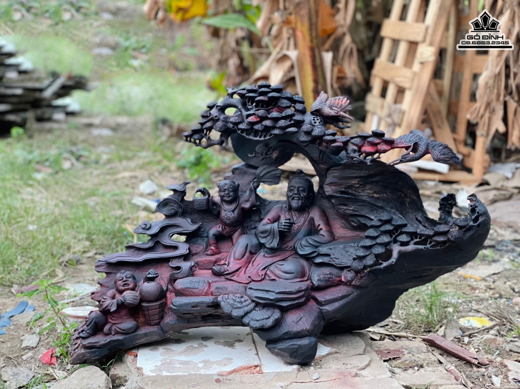 Tượng Lã Ông Gỗ Trắc Cao 46 Ngang 69 Sâu 27 (cm)