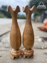 Cặp Lục Bình Gỗ Ngọc Am Cao 35 Đường Kính 9 (cm)