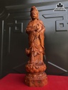 Tượng Phật Quan Âm Gỗ Hương Cao 40 Ngang 10 Sâu 10 (cm)