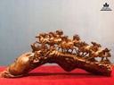 Tượng Ngựa Phong Thủy ( Bát Mã ) Gỗ Hương Cao 48 Ngang 120 Sâu 26 (cm)