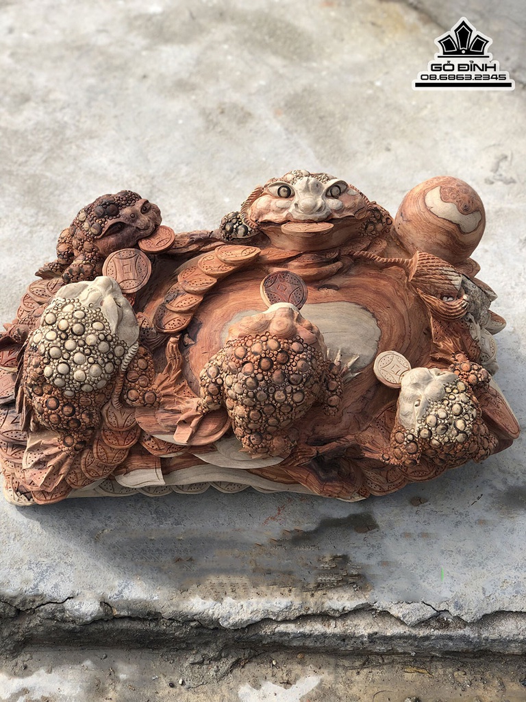Ngũ Cóc Gỗ Hương Việt Cao 36 Ngang 65 Sâu 43 (cm)