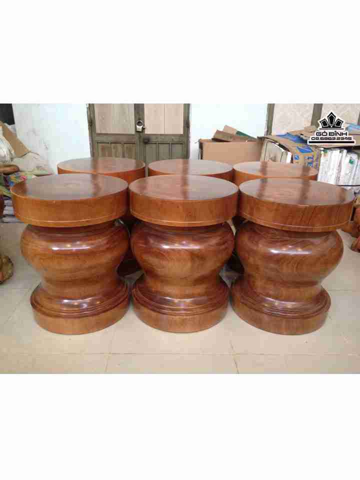 Bộ 6 Đôn Gỗ Lim  Cao 48 Đường Kính 38 (cm)