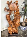 Đồng Hồ Cá Chép Hóa Rồng Gỗ Hương  Cao 115 Ngang 48 Sâu 25 (cm)