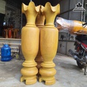Cặp Lục Bình Gỗ Mít Cao 116 Đường Kính 28 (cm)