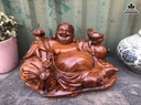 Tượng Phật Di Lặc Ngồi Bao Tiền Gỗ Cẩm Cao 18 Ngang 30 Sâu 16 (cm)