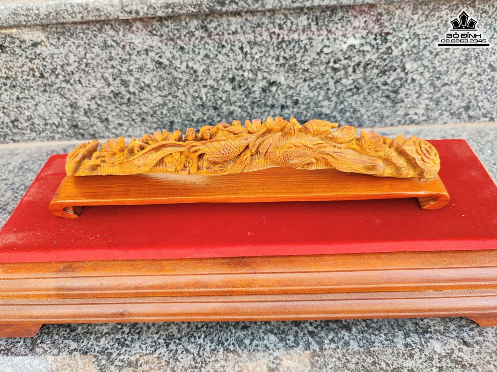 Gậy Như Ý Gỗ Hoàng Đàn Cao 26 Ngang 4 Sâu 3.5 (cm)