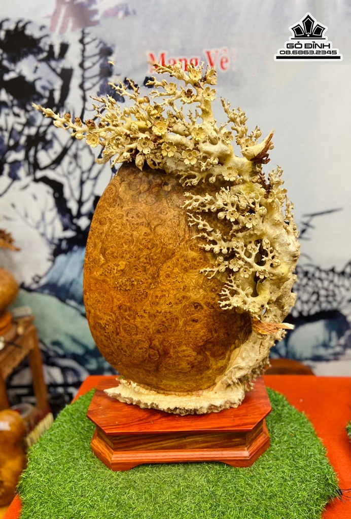 Bảo Ngọc Mai Điểu Gỗ Nu Hương Cao 71 Ngang 47 Sâu 14 Cả Kỷ 81 (cm)